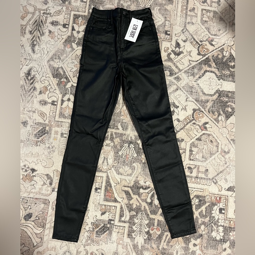 12th TRIBE / Nixon black coated pants (NEW) size 25. - Picture 4 of 5